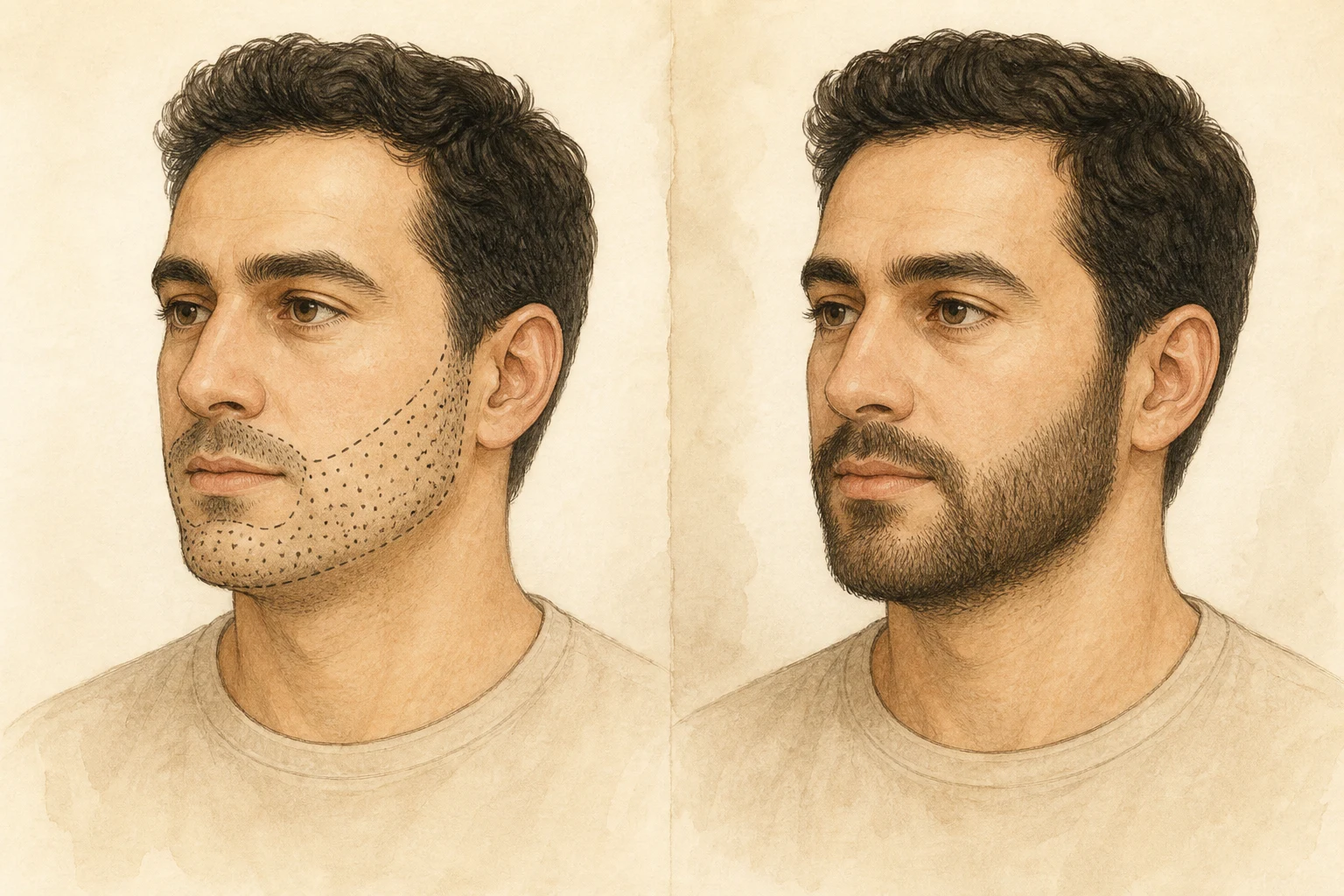 Beard transplant recovery and facial graft angle aftercare guide